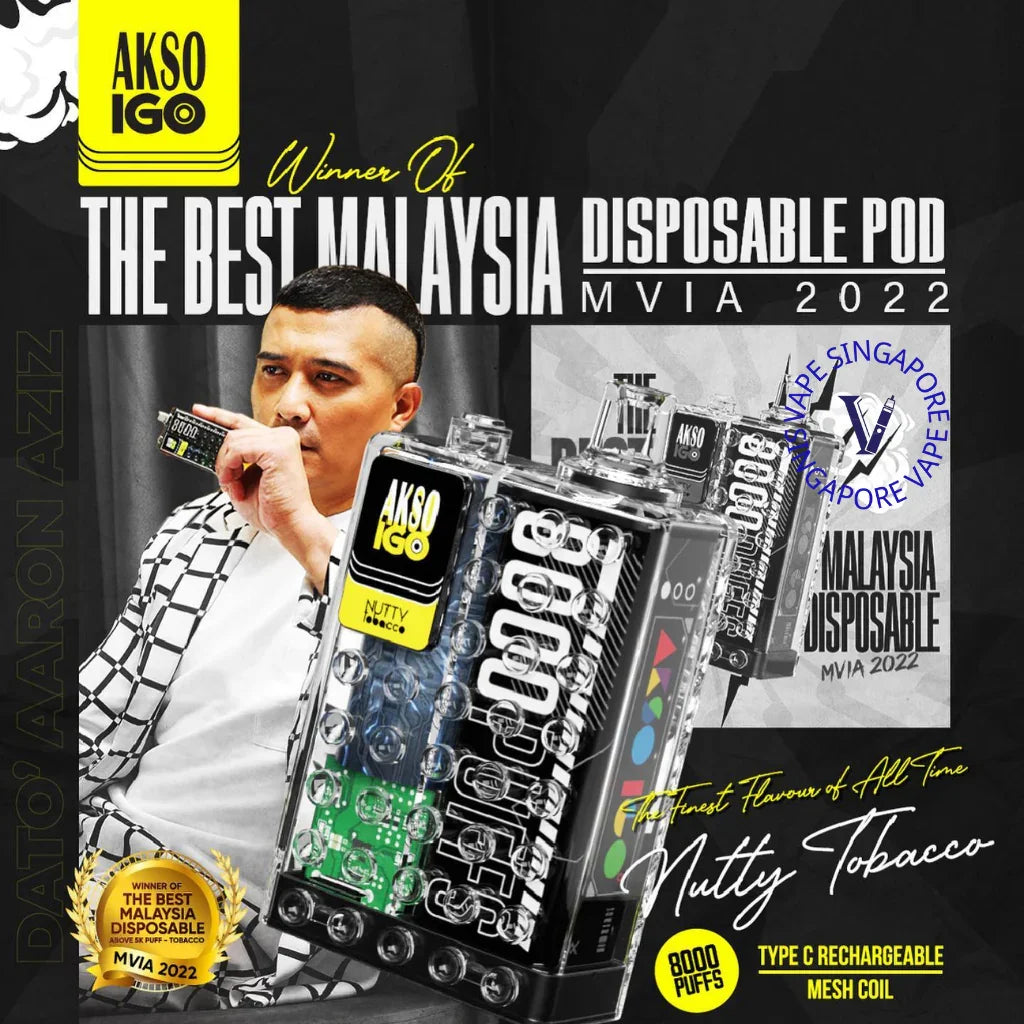 Akso IGO 8000 Puffs Disposable Vape - Vape Singapore SG Vape