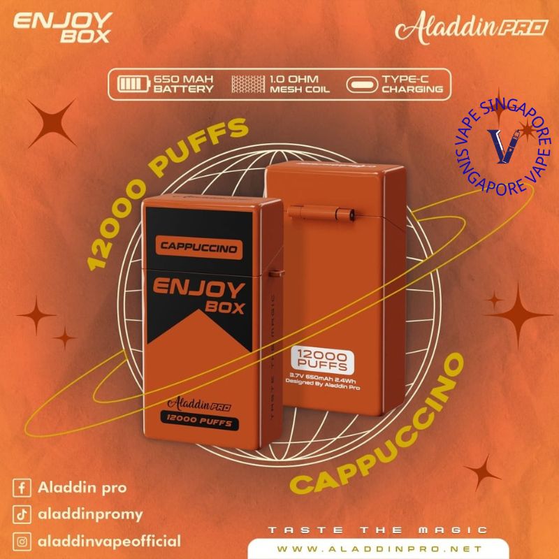 Aladdin Pro Enjoy Box 12,000 puff - Vape Singapore SG Vape