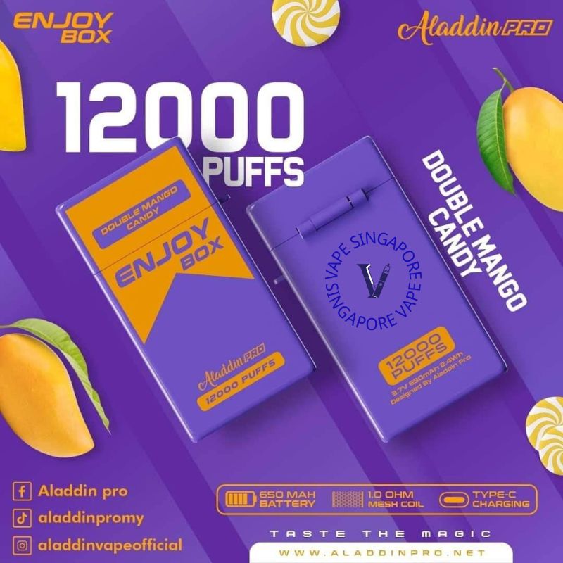 Aladdin Pro Enjoy Box 12,000 puff - Vape Singapore SG Vape