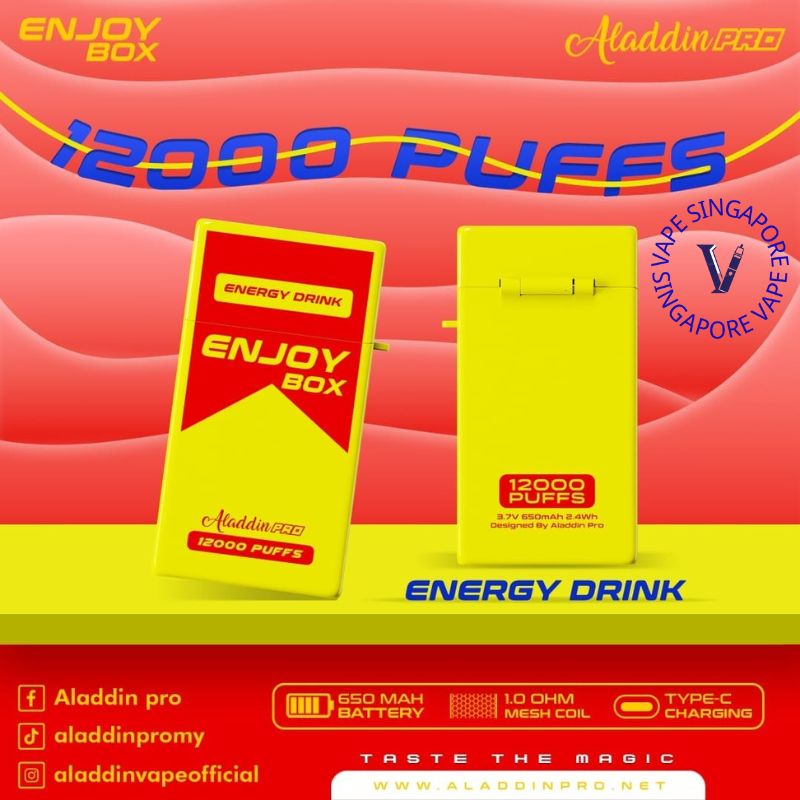 Aladdin Pro Enjoy Box 12,000 puff - Vape Singapore SG Vape