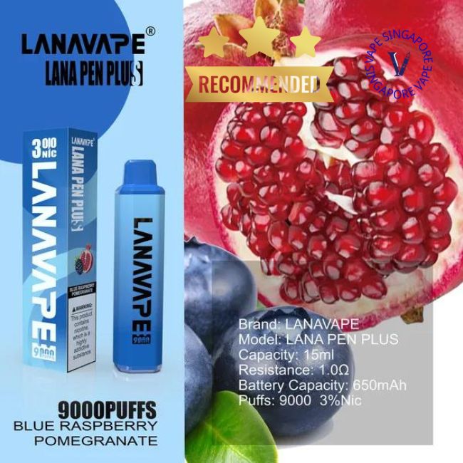 Lana Pen Plus 9000 Puff Ready Stock - Vape Singapore SG Vape