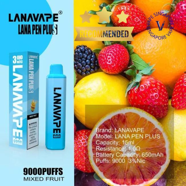 Lana Pen Plus 9000 Puff Ready Stock - Vape Singapore SG Vape